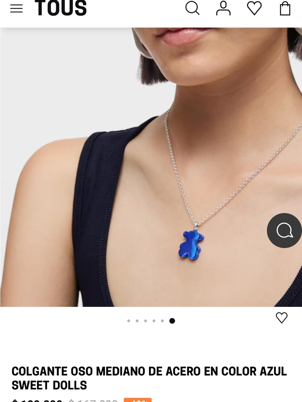TOUS Blue Bear Pendant- This item does not include the chain.